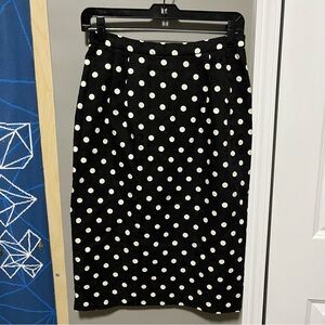 Vintage Polka Dot Black and White Skirt